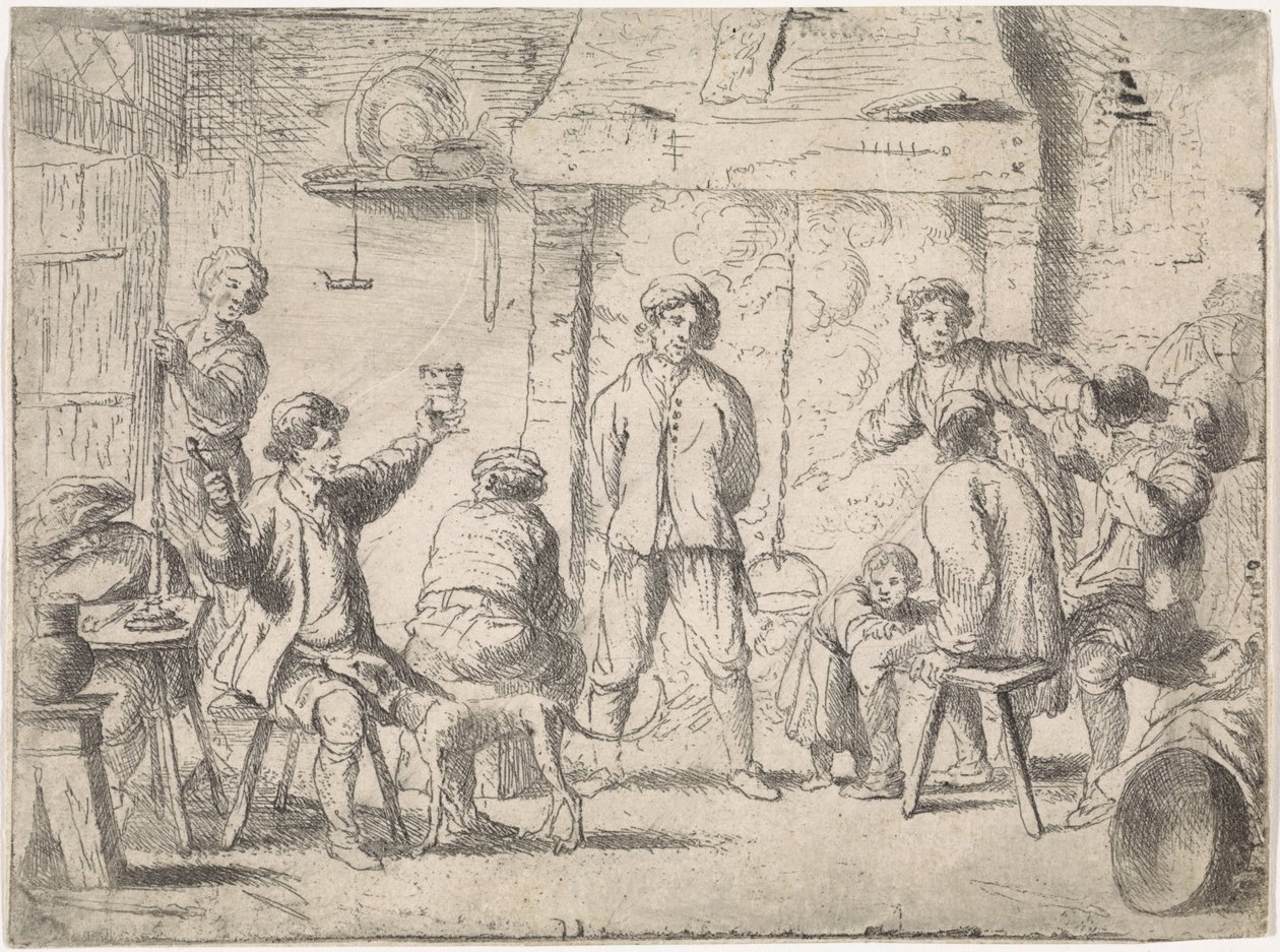Bir handa çiftçiler Tür sahneleri (dizi başlığı) by Cornelis de Wael