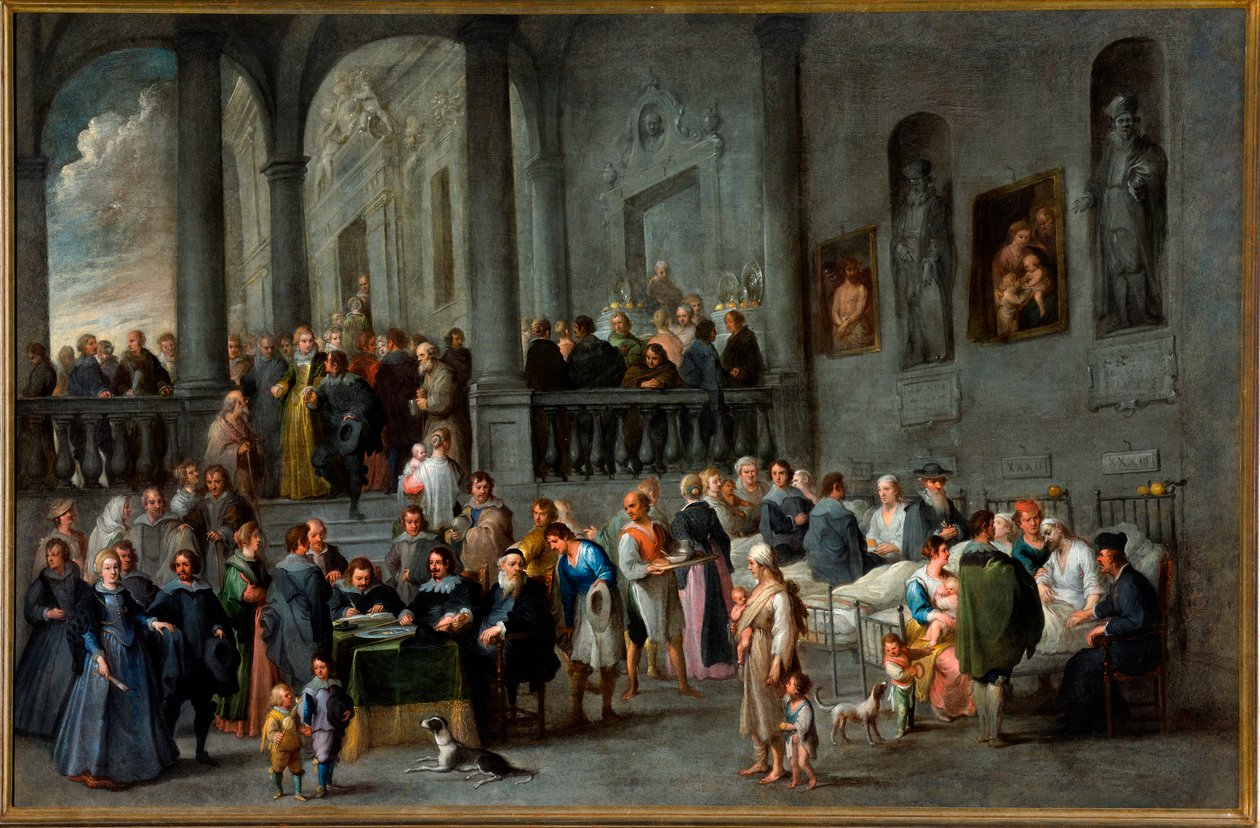Onbaşı Merhametin Yedi İşinin Döngüsü: Hastaları Ziyaret Etmek by Cornelis de Wael