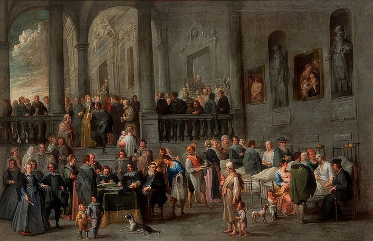 Hasta Ziyareti (Yedi Merhamet Eseri ile bir döngüden). 1640 civarında by Cornelis de Wael