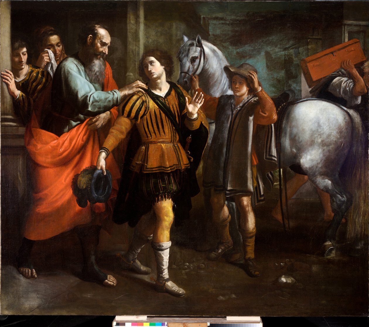 Savurgan Oğul'un Ayrılışı, yaklaşık 1650 (tuval üzerine yağlı boya) by Cornelis de Wael