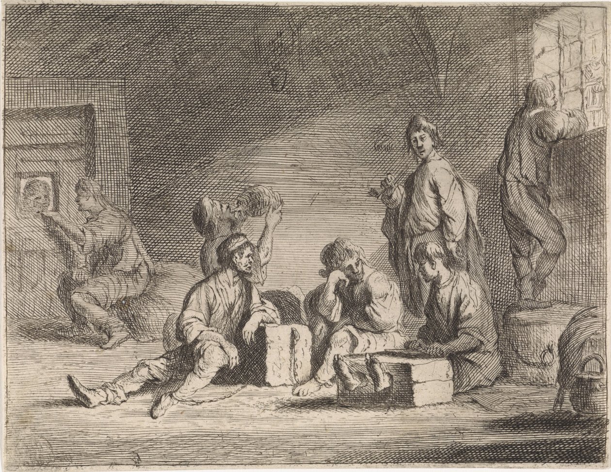 Zindandaki mahkumlar Tür sahneleri (dizi başlığı) by Cornelis de Wael