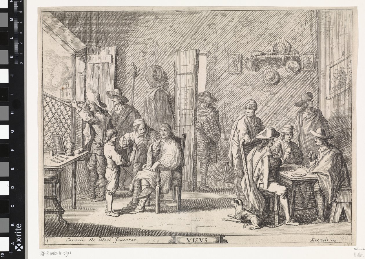 Görme Visvs (nesne üzerindeki başlık) Beş duyu (dizi başlığı) by Cornelis de Wael