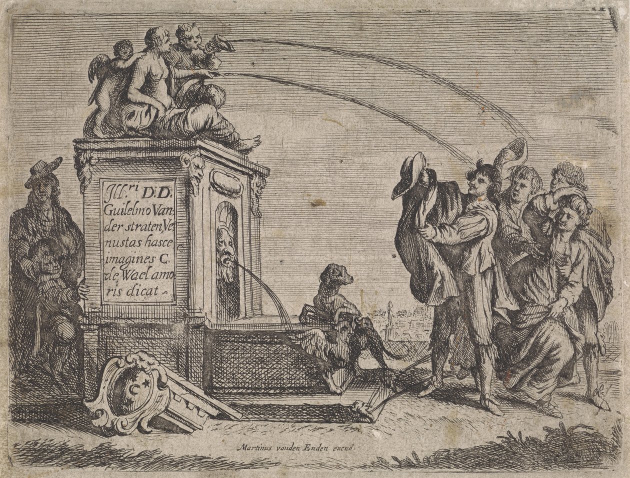 Bir grup insan çeşme Tür sahneleri (dizi başlığı) by Cornelis de Wael