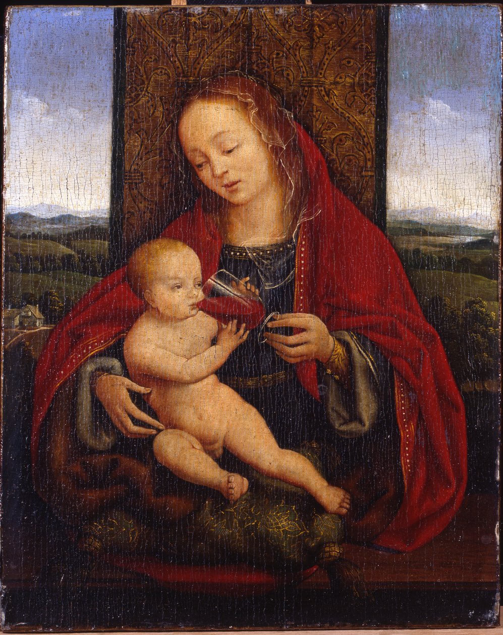 Madonna ve Çocuk tahta çıktı by Cornelis van Cleve