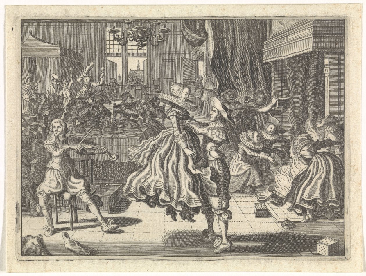 Bir handa dans eden şirket by Cornelis van Kittensteyn