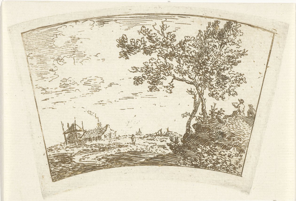 Bir çiftlik ile manzara by Cornelis van Noorde