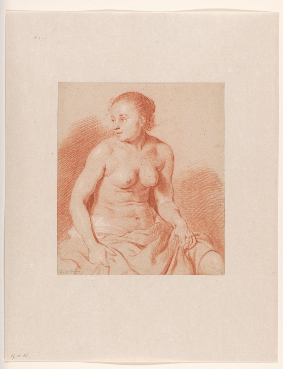 Oturan Kadın Çıplak by Cornelis van Poelenburch
