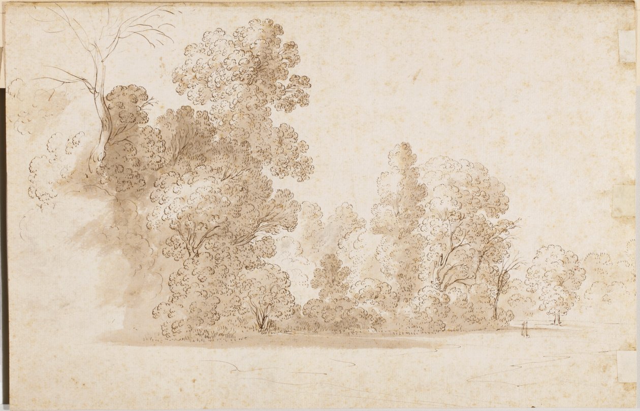 Ormanlık bir manzara by Cornelis van Poelenburgh or Poelenburch
