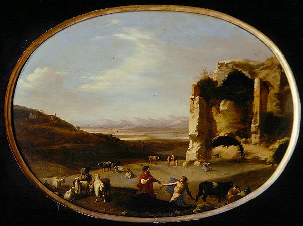 Mercury ve Batto, c.1621 (tuval üzerine yağlı boya) by Cornelis van Poelenburgh or Poelenburch