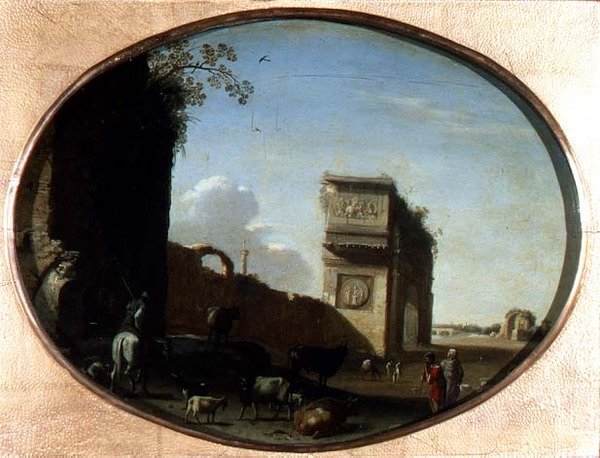 Roma Harabeleri by Cornelis van Poelenburgh or Poelenburch