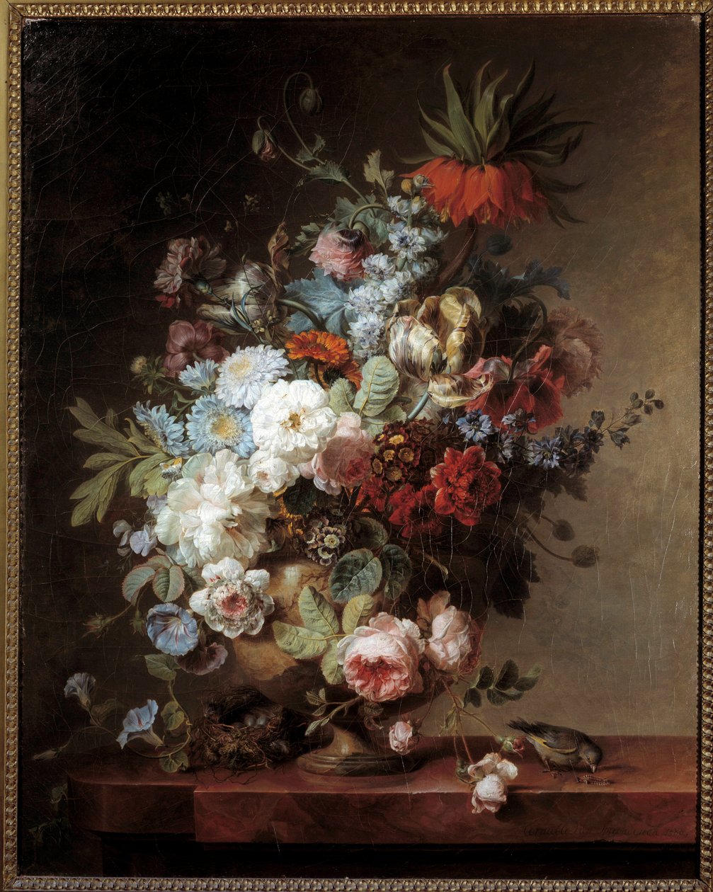 Çiçeklerle Natürmort Boyama Corneille Van Spaendonck (1756-1840) 1789 Güneş. 0,91x0,73 m by Cornelis van Spaendonck