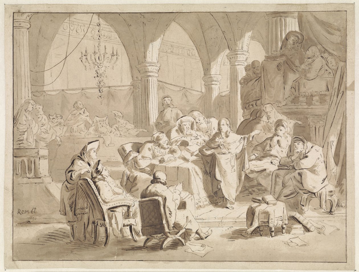 Tapınakta On İki Yaşında İsa by Cornelis van der Griendt