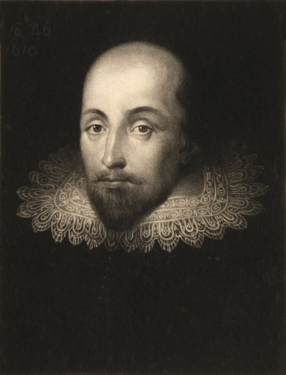 William Shakespeare (1564-1616), Charles Turner (1773-1857) tarafından oyulmuş by Cornelius Janssen van Ceulen