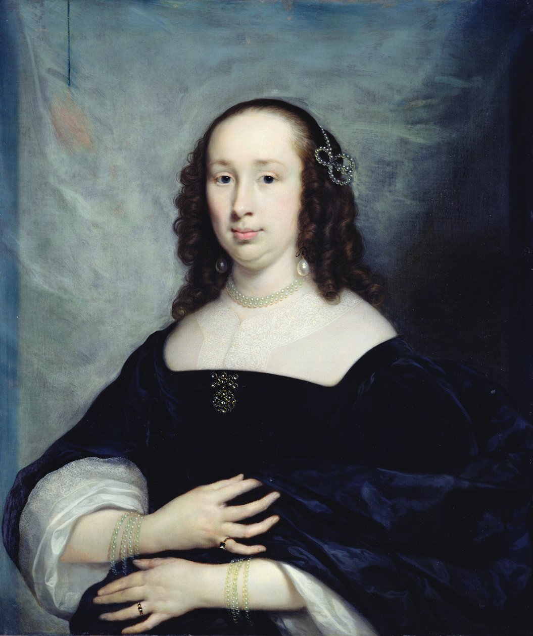 Hollandalı Bir Kadının Portresi by Cornelius Janssen van Ceulen