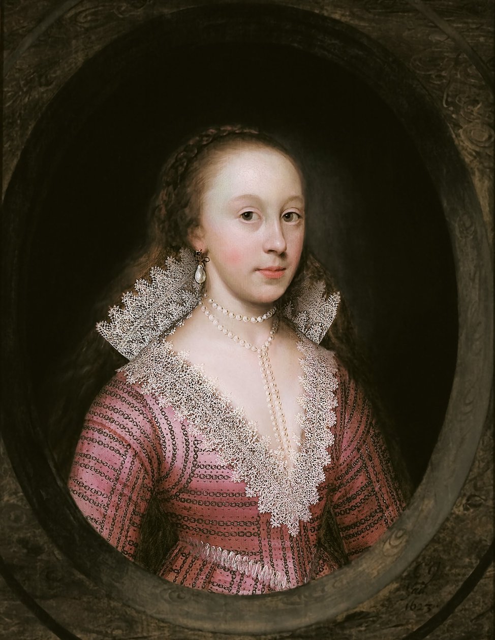Catherine Fenn olduğu düşünülen bir bayan by Cornelius I Johnson