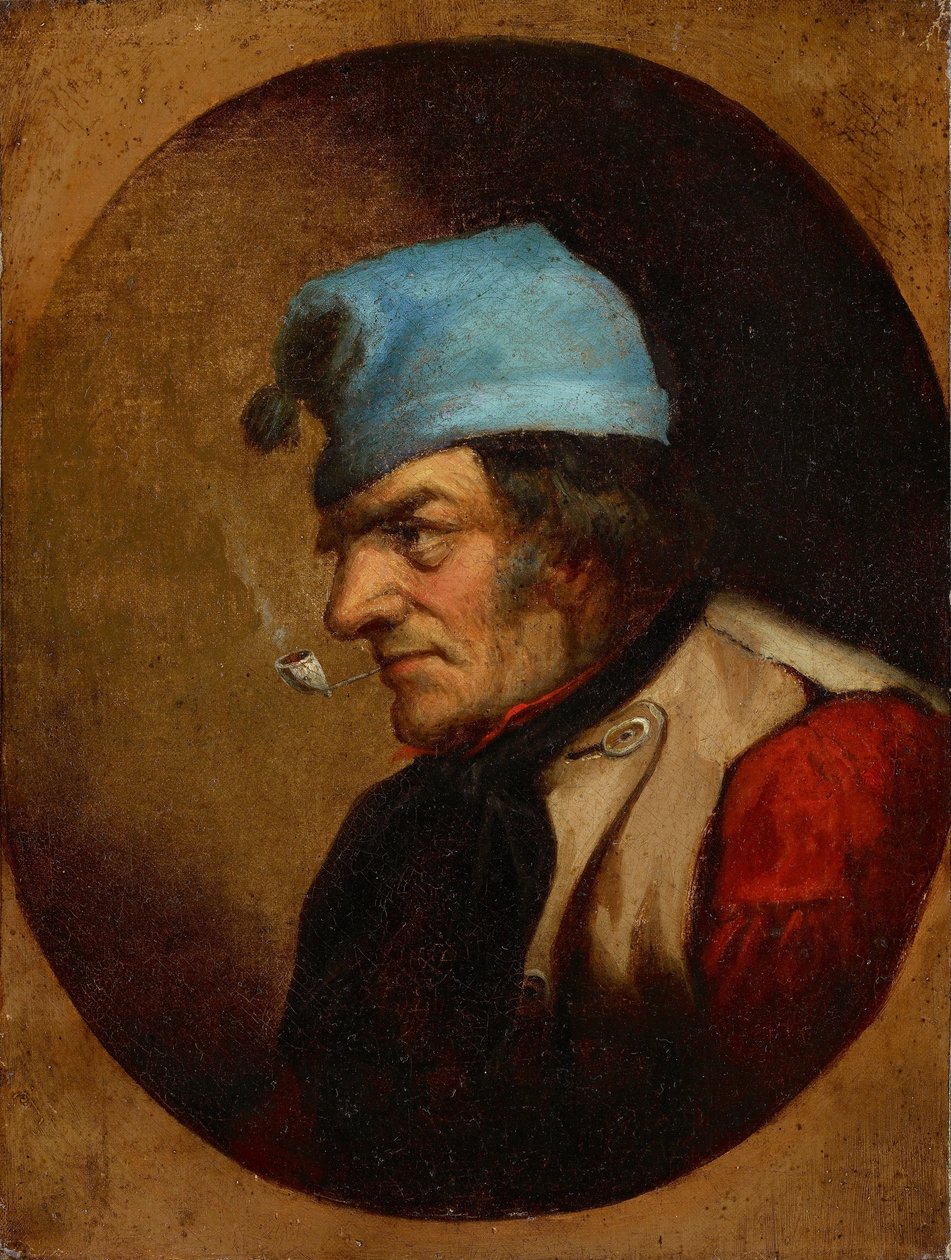 Mavi Tuque ve Borulu Sakin by Cornelius Krieghoff