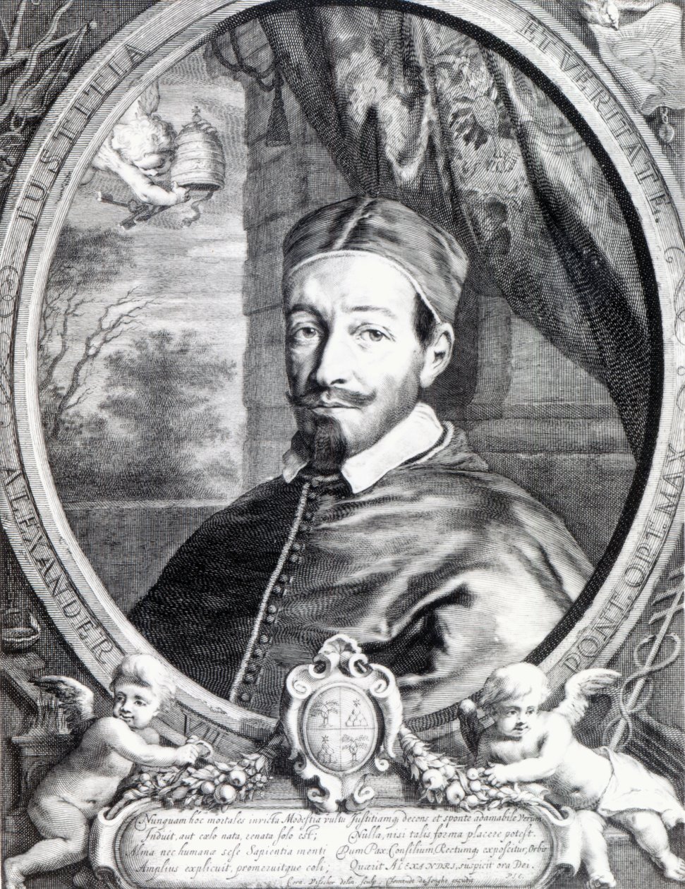 Clement de Jonghe tarafından yayınlanan Papa Alexander VII, by Cornelis Visscher