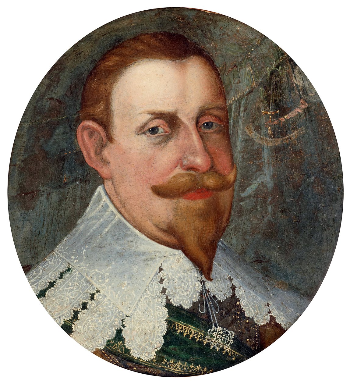 Gustave II Adolf (1594-1632), Büyük veya Kuzeyin Aslanı olarak bilinir, İsveç Kralı - Cornelius Arendtz (1590-1655), tuval üzerine yağlı boya (26x23.5 cm) by Cornelius Arendtz