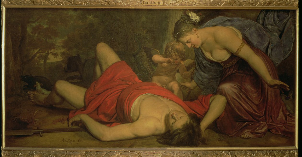 Adonis'in Ölümüne Ağlayan Venüs (tuval üzerine yağlı boya) by Cornelius Holsteyn