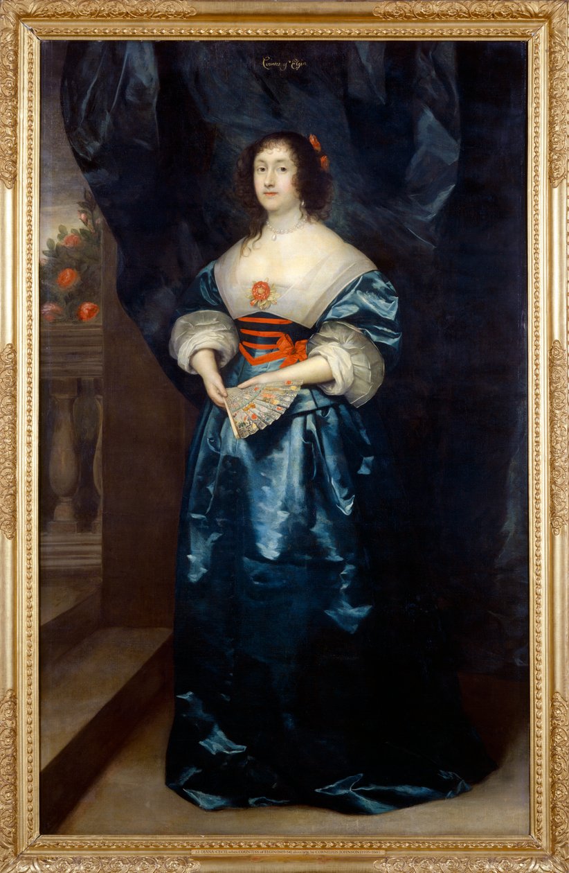 Diana Cecil c.1638 (tuval üzerine yağlıboya) by Cornelius Janssen van Ceulen
