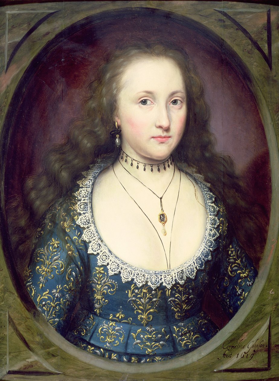 Mary Adlı Bir Hanımın Portresi, Pembroke Kontesi, 1619 by Cornelius Janssen van Ceulen