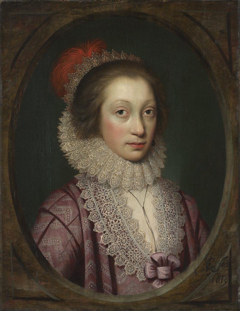 Bir Kadının Portresi, muhtemelen Elizabeth Boothby, 1619 by Cornelius Janssen van Ceulen