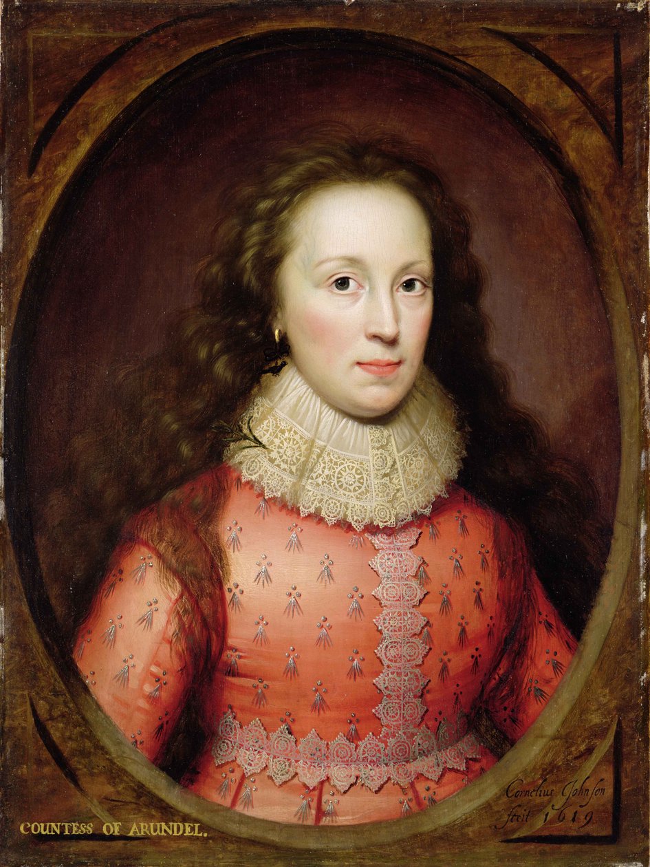 Geleneksel olarak Arundel Kontesi olarak tanımlanan bir Kadının Portresi, 1619 by Cornelius Janssen van Ceulen