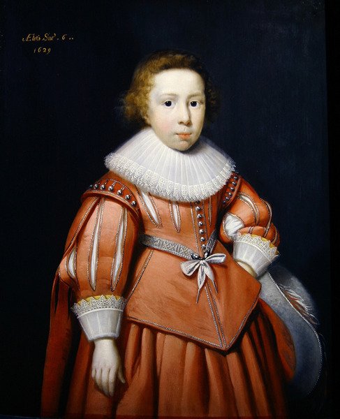 genç bir çocuk portresi by Cornelius Janssen van Ceulen