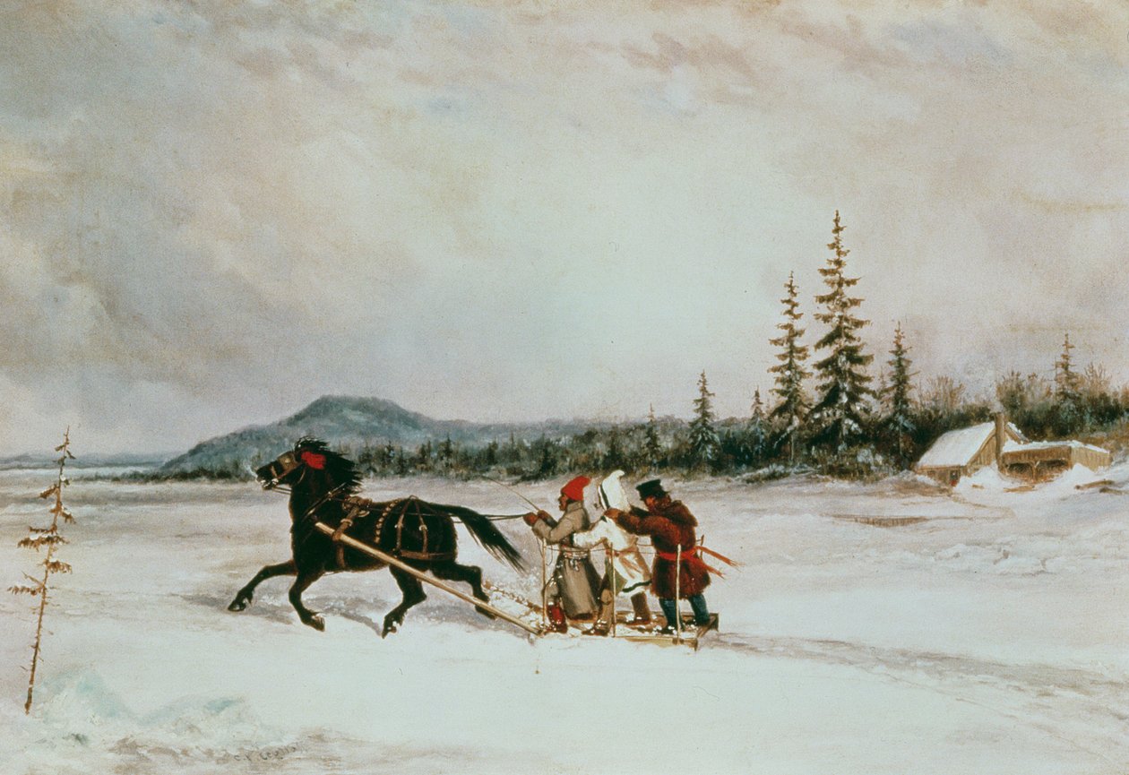 Sakinler Kızak, c.1855 by Cornelius Krieghoff