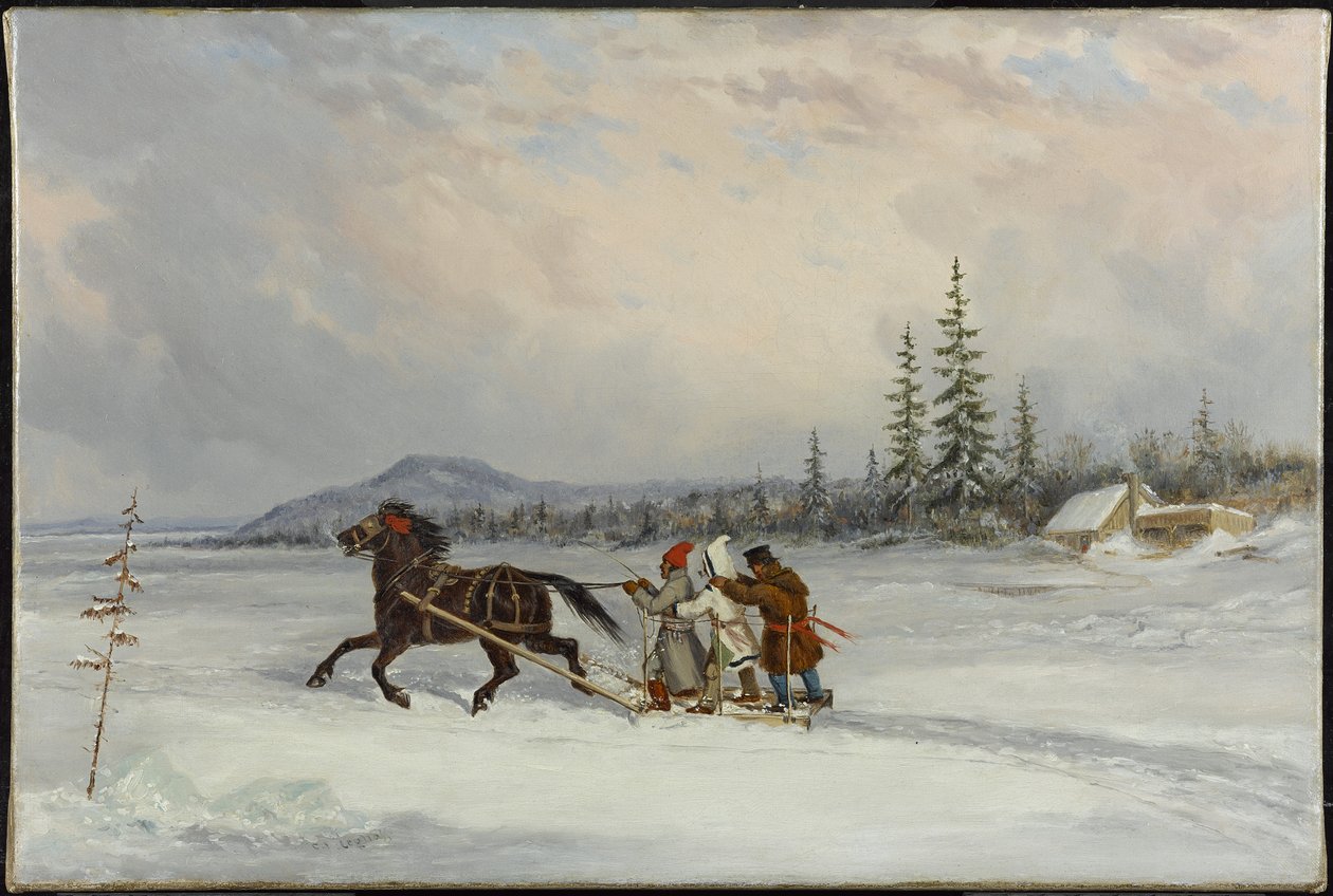 Sakinler Kızak, c.1855 by Cornelius Krieghoff