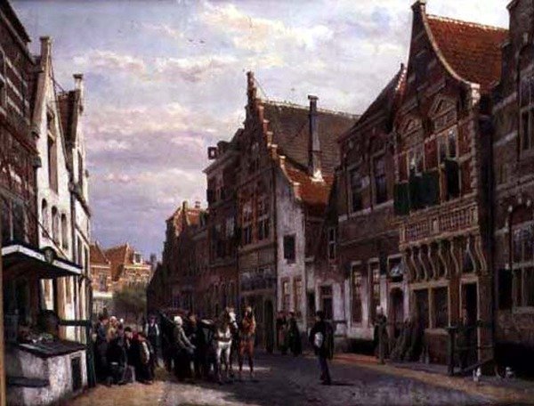 Oudewater (tuval üzerine yağlı boya) by Cornelius Springer