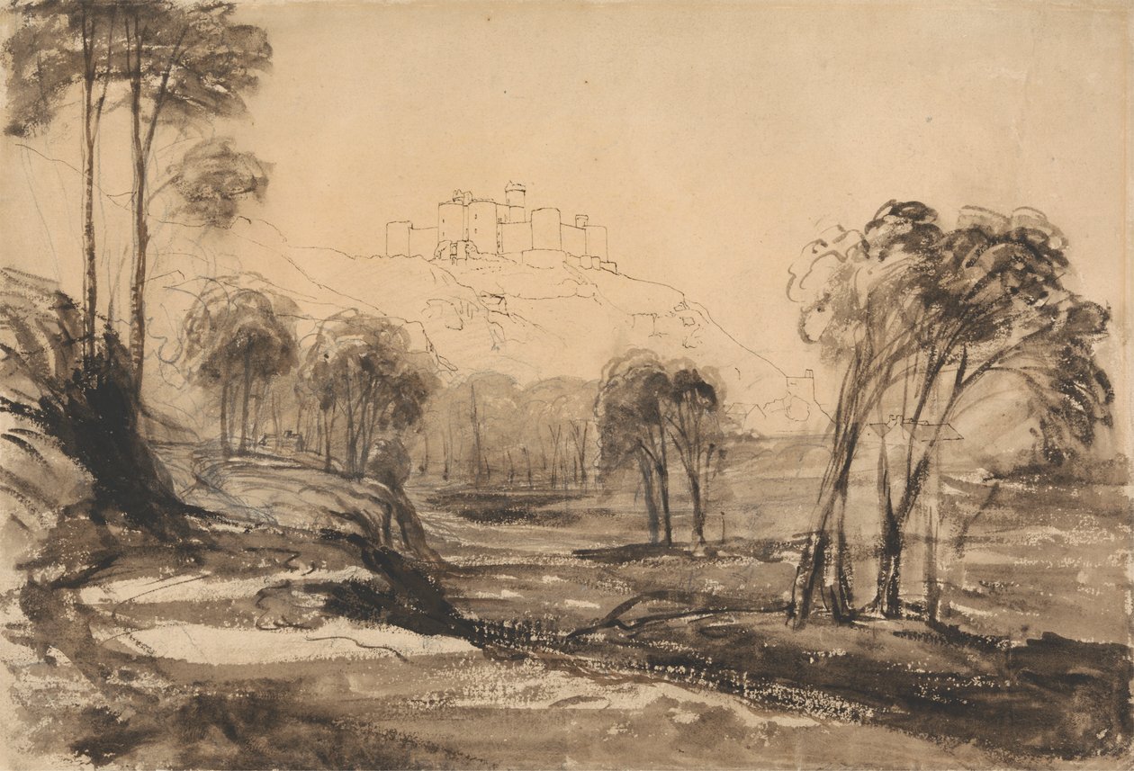 Harlech Kalesi by Cornelius Varley