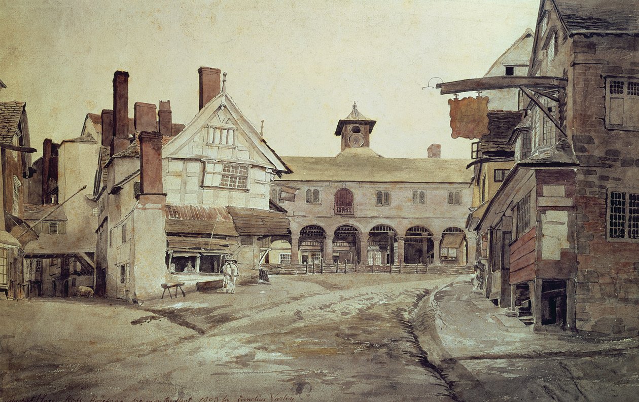 Pazar Yeri, Hereford, 1803 by Cornelius Varley