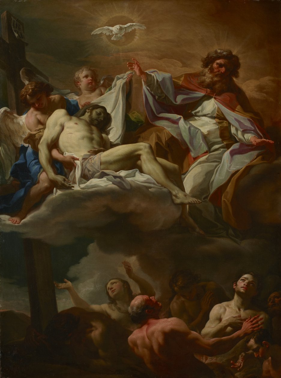 Arafta Ruhlarla Üçlü Birlik, c.1740 by Corrado Giaquinto