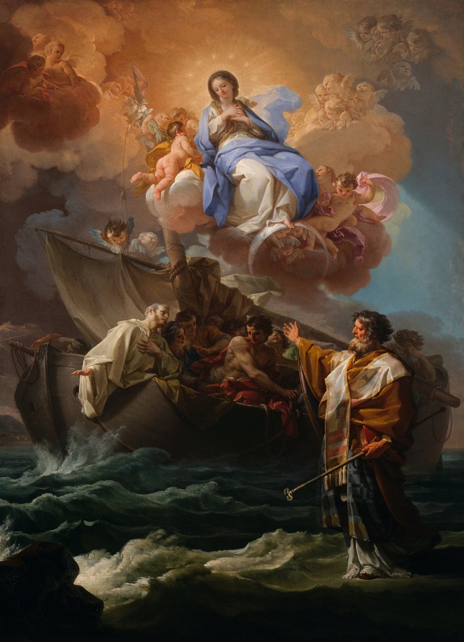 St Nicholas kazazedeleri kurtarıyor by Corrado Giaquinto