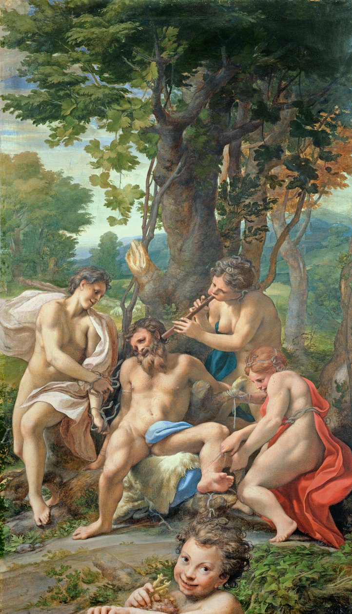 Allegory of the Vices, 1529-30 (tempera on canvas) by Antonio da Correggio