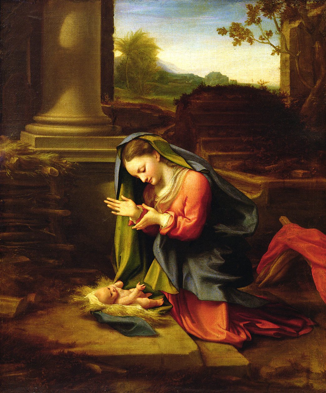 Çocuğa Tapınan Hanımımız, c.1518-20 by Antonio da Correggio