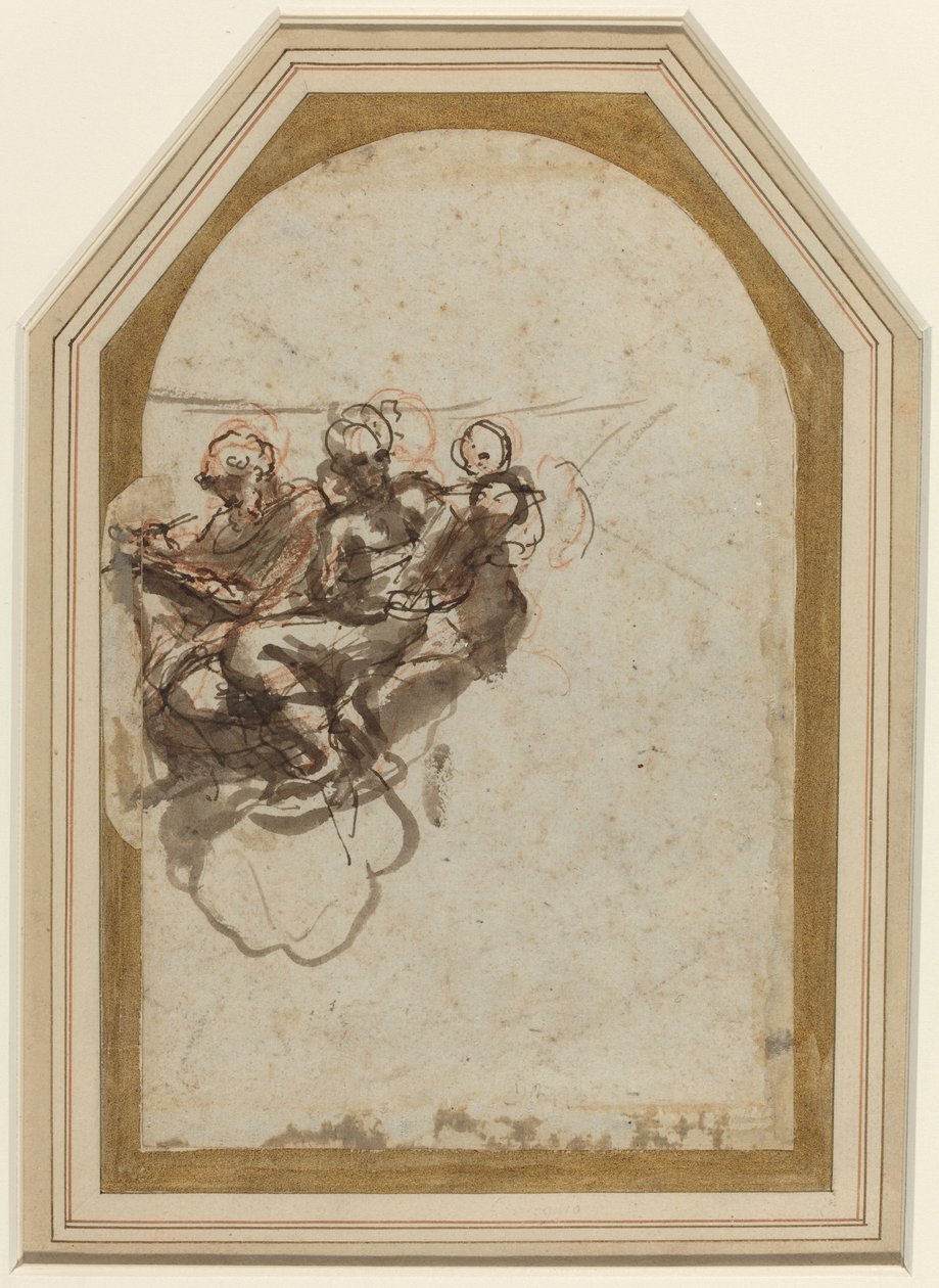 Aziz Matta ve Aziz Jerome [verso] by Correggio