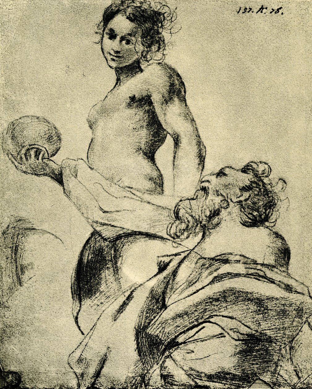 Bir gruba çalışma by Antonio da Correggio