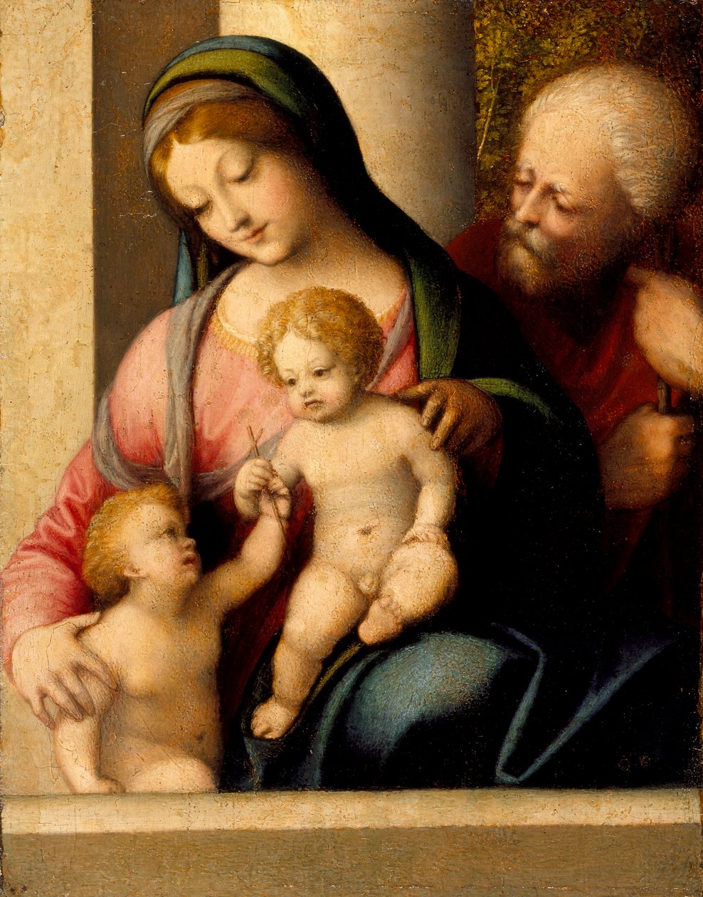 Bebek Aziz Vaftizci Yahya ile Kutsal Aile, c.1515 by Antonio da Correggio