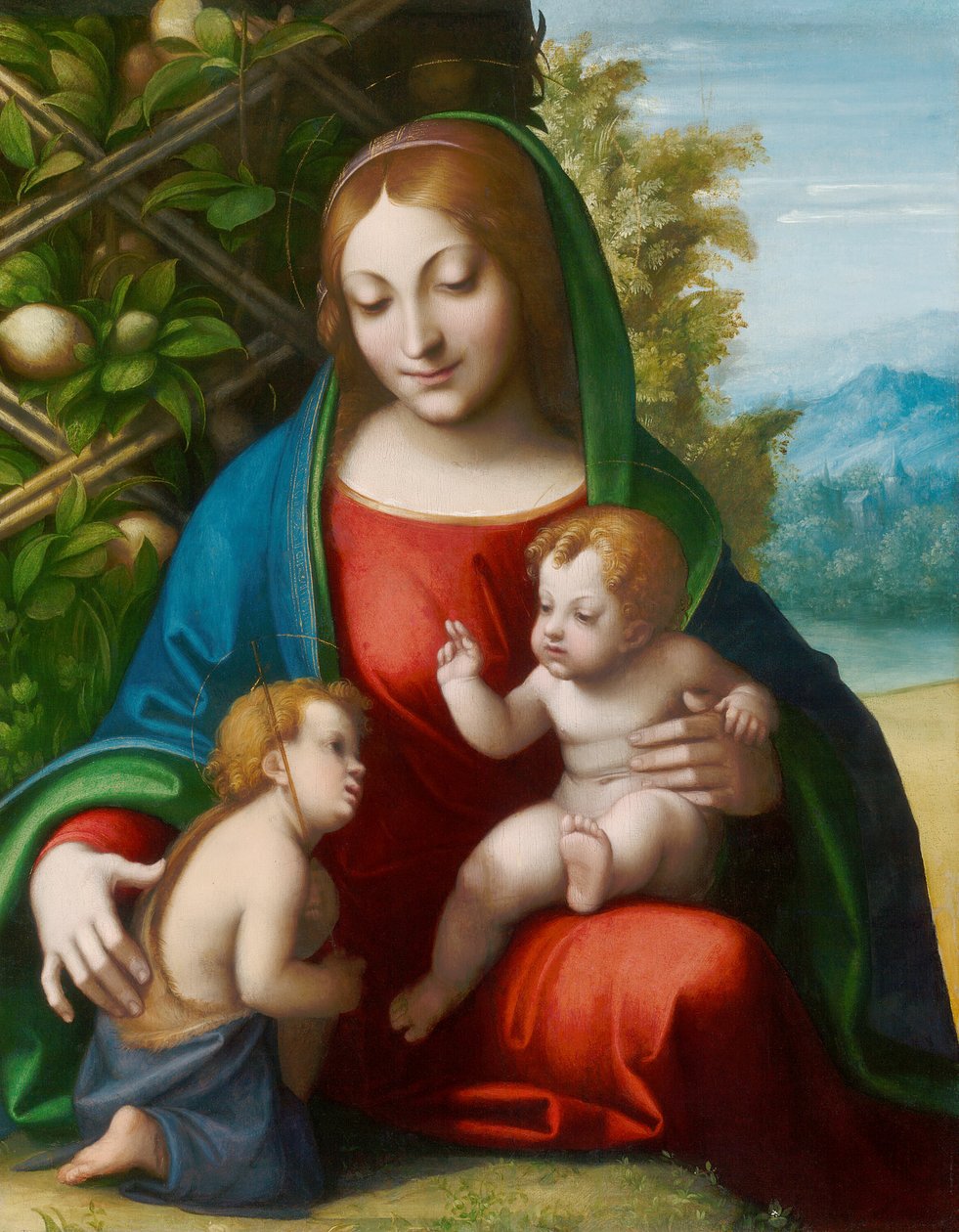 Genç Vaftizci Yahya ile Bakire ve Çocuk, c.1515 by Correggio