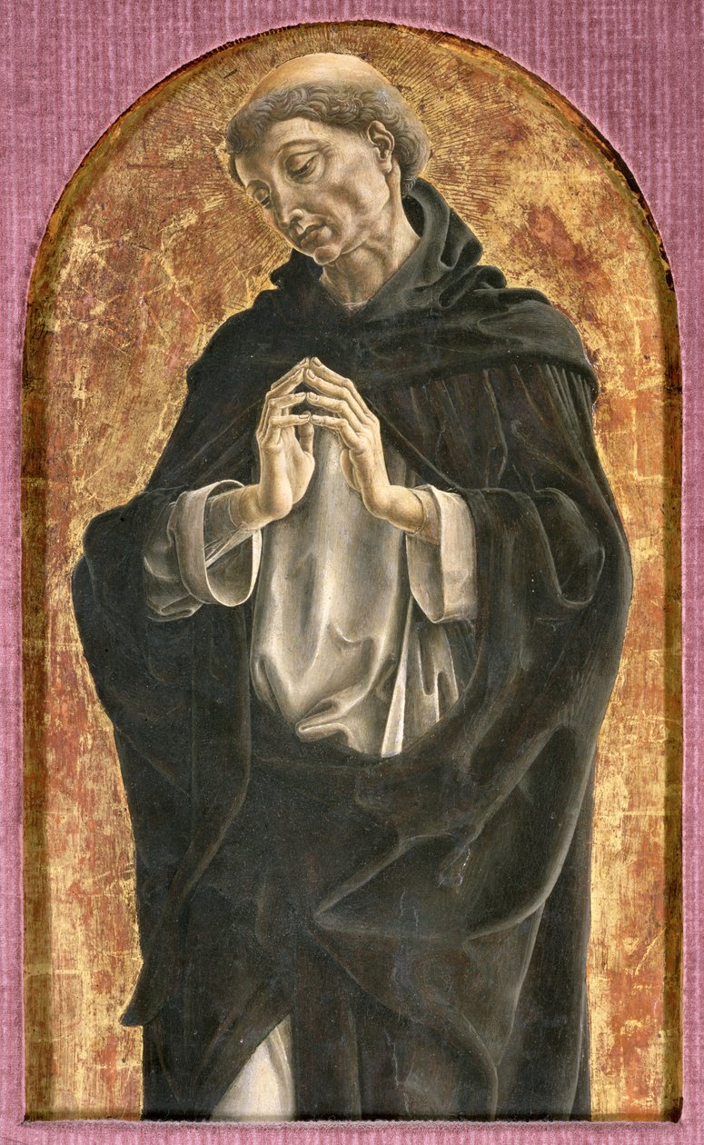 Aziz Dominic (panelde sıcaklık) by Cosimo Tura