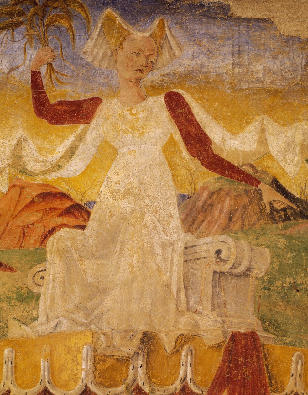 Ellerinde mısır başakları olan Ceres, Ceres