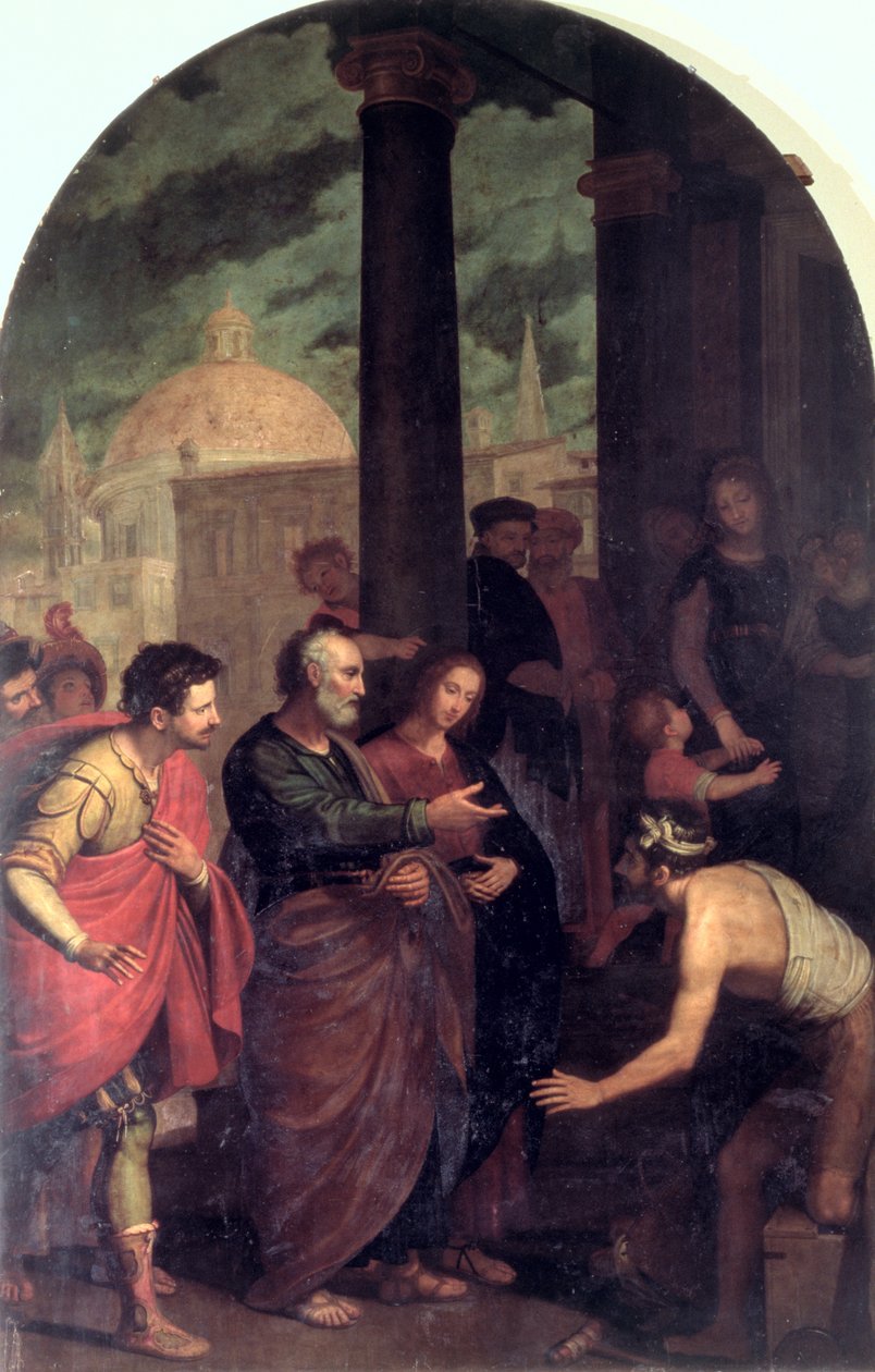 Aziz Peter ve Aziz John Bir Sakatlığı İyileştiriyor by Cosimo Gamberucci or Gambaruccio