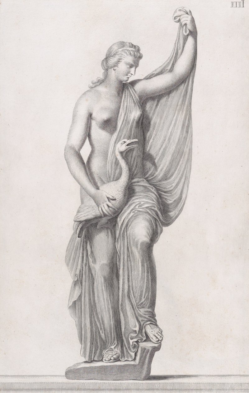 Leda ve Kuğu Heykeli, 1734 by Cosimo Mogalli