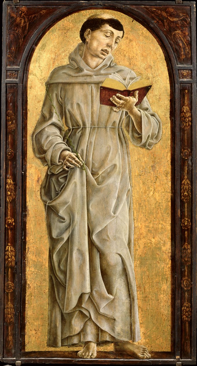 Padua Aziz Antuan (1195-1231) Okuma by Cosimo Tura
