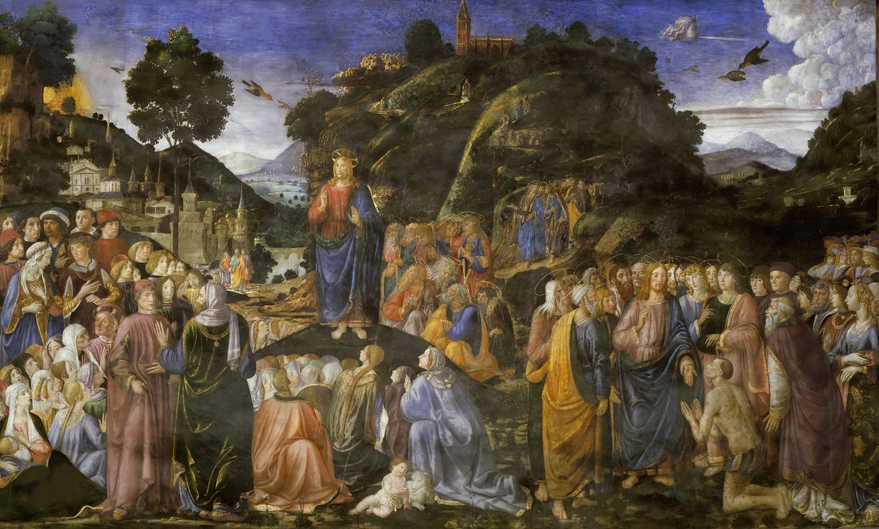 Dağdaki Vaaz, 1481-1482. by Cosimo di Lorenzo Rosselli