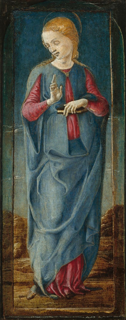 The Virgin Annunciate [sağ orta panel] by Cosmè Tura