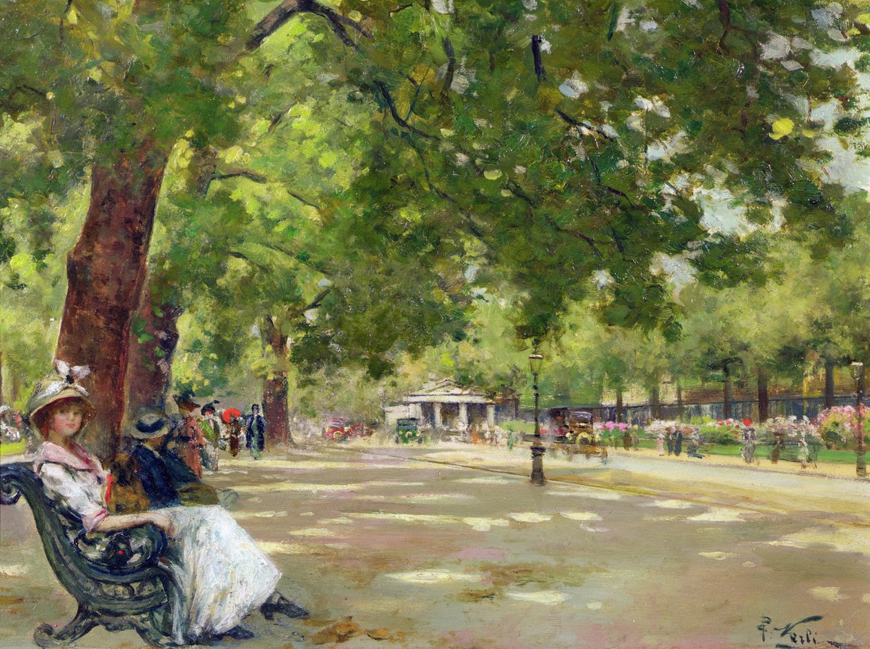 Hyde Park, Londra by Count Girolamo Pieri Nerli