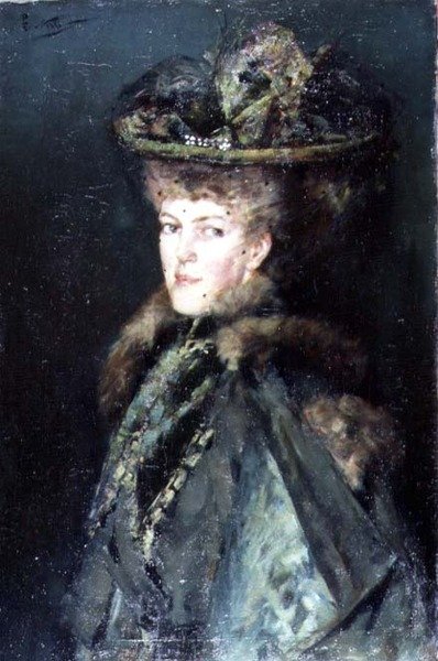 Bir Bayan Portresi by Count Girolamo Pieri Nerli